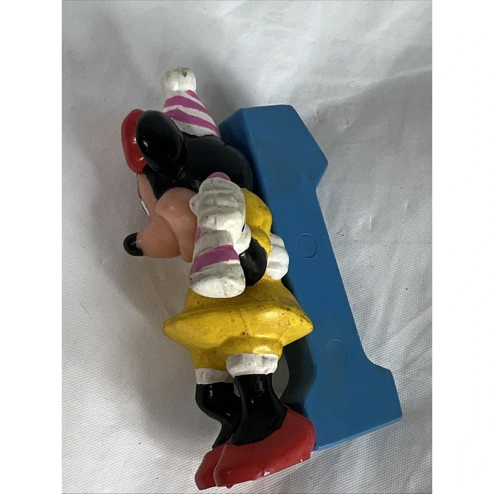 Vintage 1980's Disney Minnie Mouse‎ 1st Birthday No. 1 cake topper PVC Figure 2